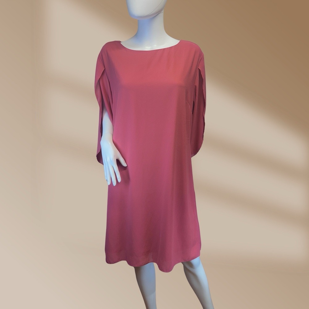 Grace Karin Ladies Dusty Rose Pink Elegant Flutter Sleeve Flowy Sz 2XL Dress NWT